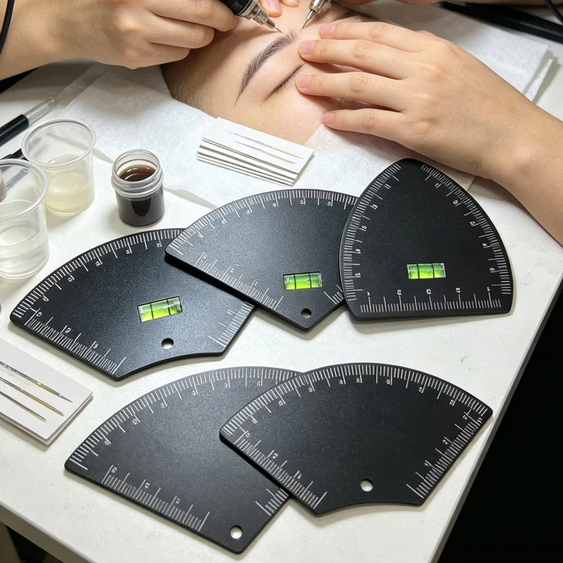 1 Minute Eyebrow Drawing Design Ruler Microblading Mapping Shaping Permanent Tattoo Guide Eye Makeup Tool Tattoo Supplies 1pcs