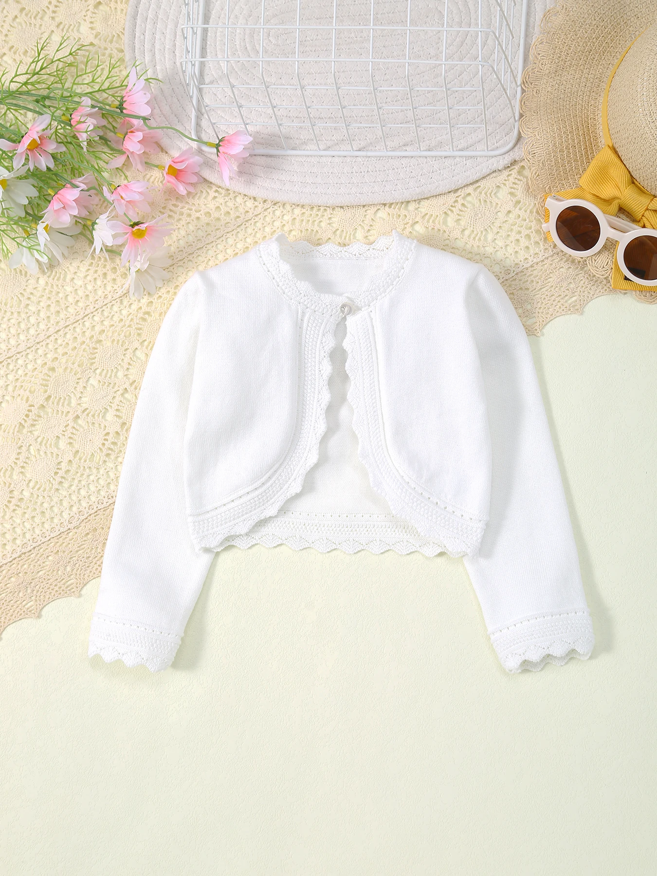 2026 New Spring and Autumn Hot-Selling Casual Round-Neck Knitwear for Baby Girls, Cardigan Shawl Jacket for Girls