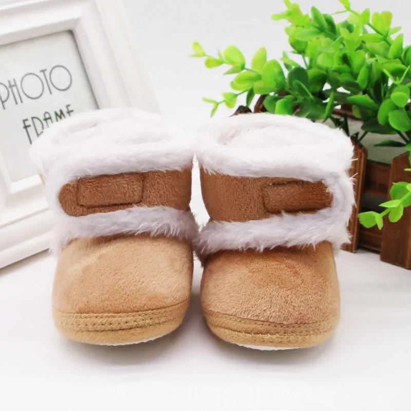 Newborn Winter Warm Boots for Baby Boys Girls 0-18M Soft Sole Fur Snow Booties