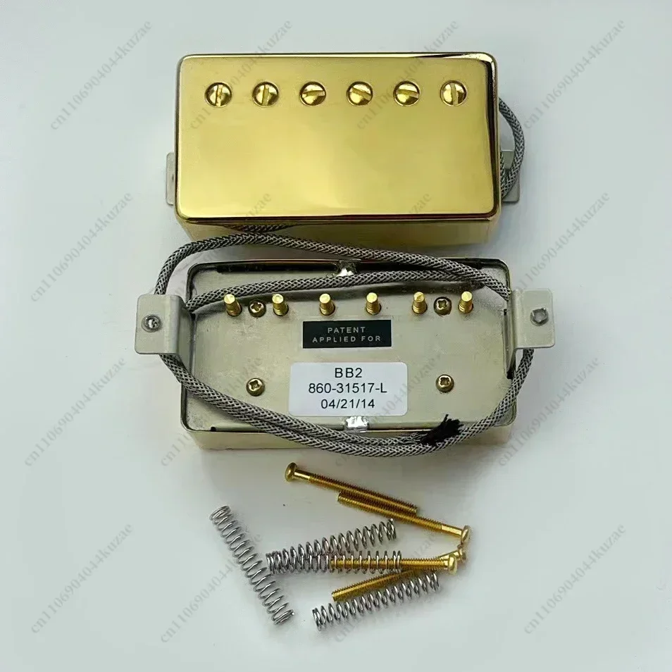 FMT Alnico V Humbucker Guitar Pickup Set, Single Conductor BB Series Pickups