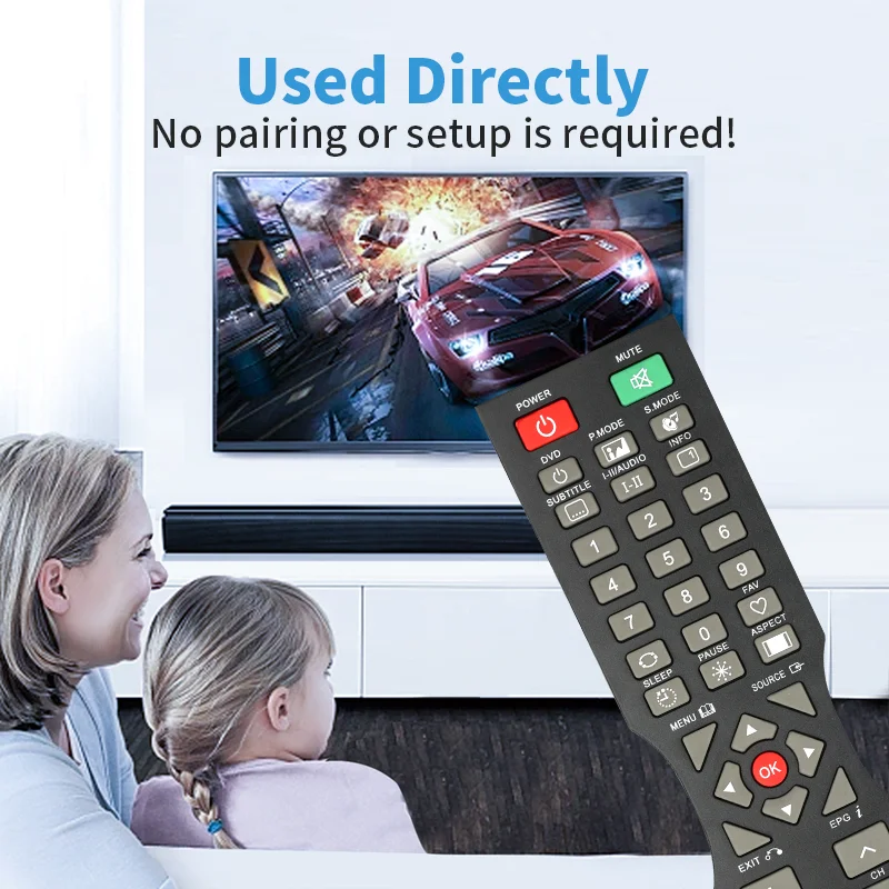 QT1D Remote Control For Soniq TV E24Z15B E47S14A E55S14A S43V14A S49VT15A L42D11A L47V12A P51E12A E23Z13A-AU E23Z15A-AU