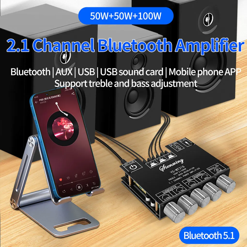 Audio Amplifier Signal Receiver Stable Transmission Compact Size Powerful Bluetooth-compatible Professional Theater Stereo Board