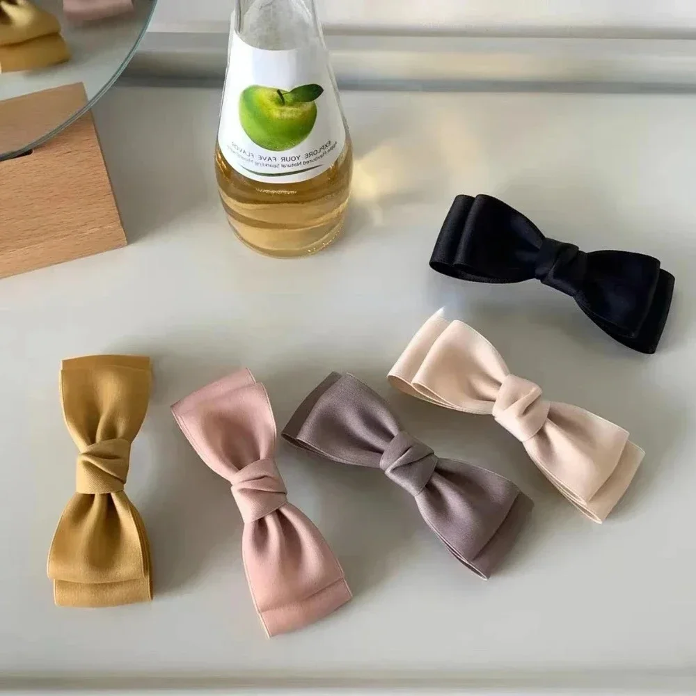 مقاطع الشعر الشريط الرجعية الساتان الربيع كليب دبابيس الشعر عصائب مع مقاطع الفتيات أنيقة القوس الصلبة موضة بسيطة إكسسوارات الشعر #3