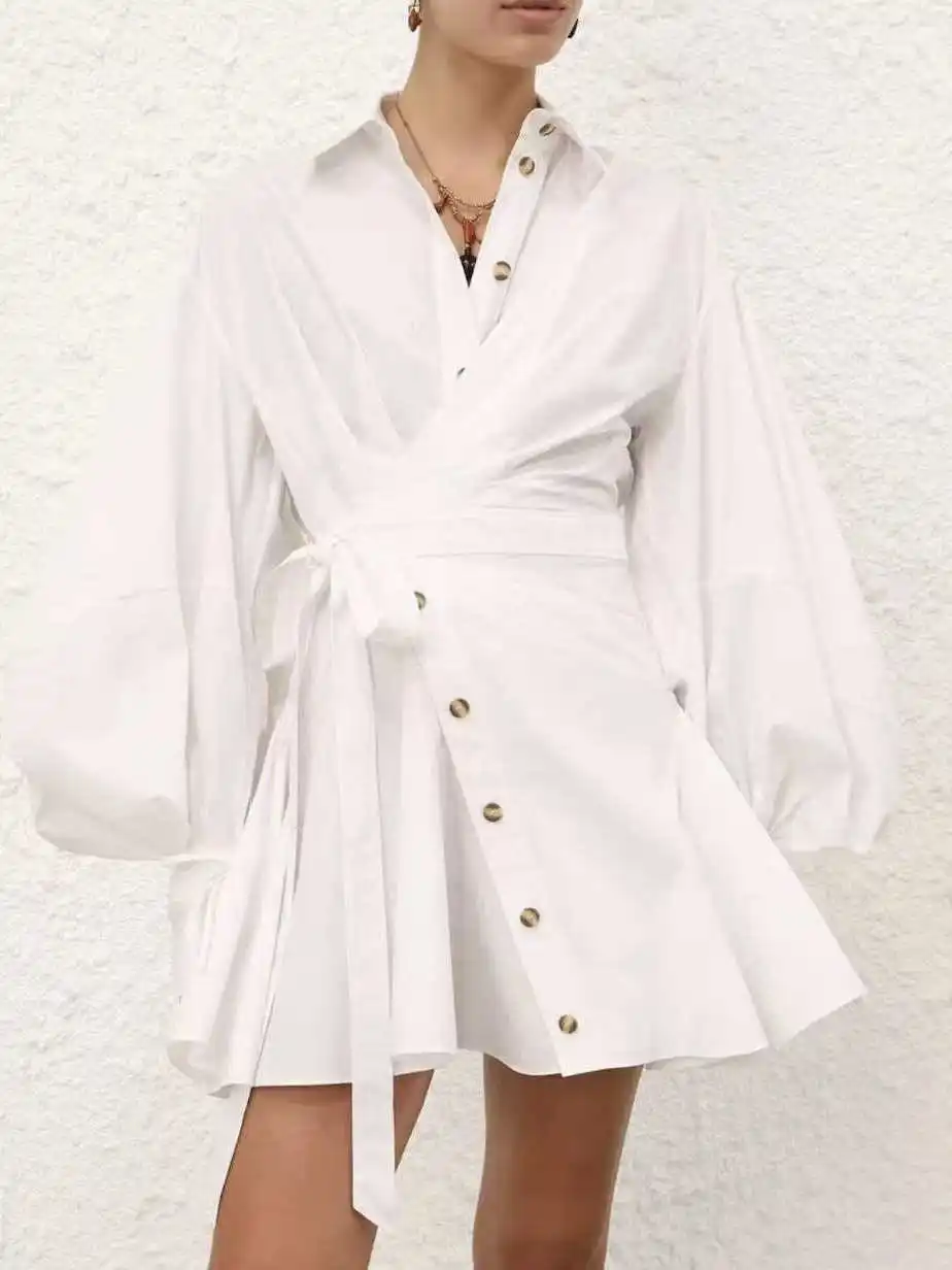 

Z Home Роскошный хлопок irt с завязкой на талии Lantern Sve Holiday Dr Женский свободный крой трапециевидной формы с принтом Maxi Dr