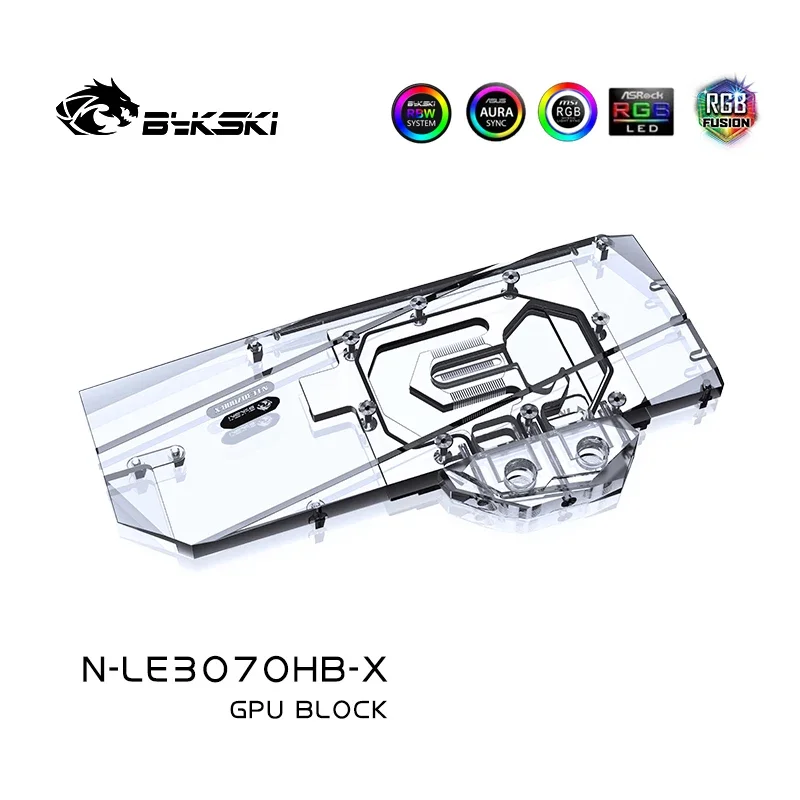 Bykski Water Block Use for LeadTek GeForce RTX3070 HYPER BRAIN Video/ GPU Card / Thickened Copper Plate / N-LE3070HB-X