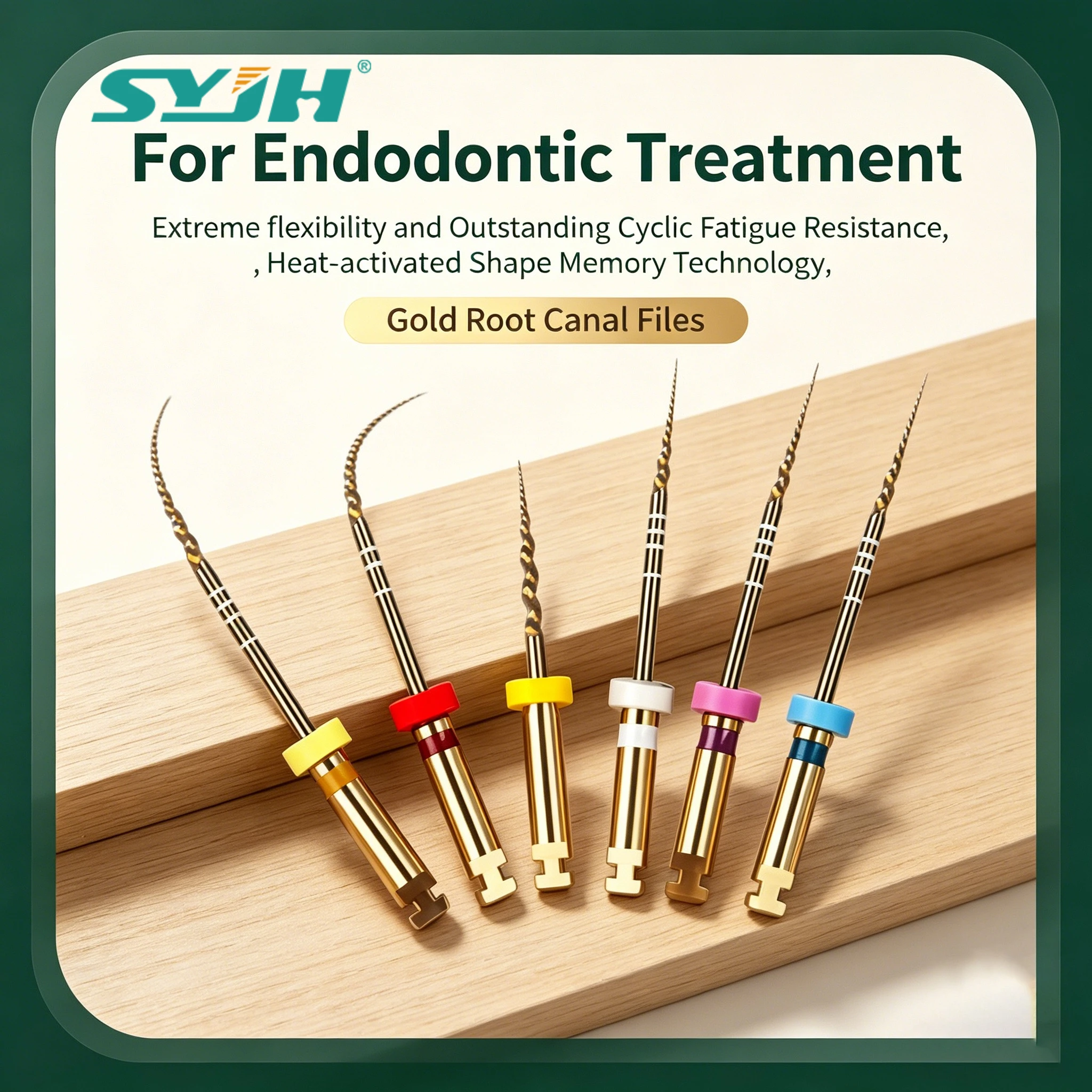 

Стоматологические гибкие ротационные файлы SYJH Gold из никель-титана, термоактивируемые, для корневых каналов, 19мм/21мм/25мм/31мм, SX-F3, инструменты для стоматологии