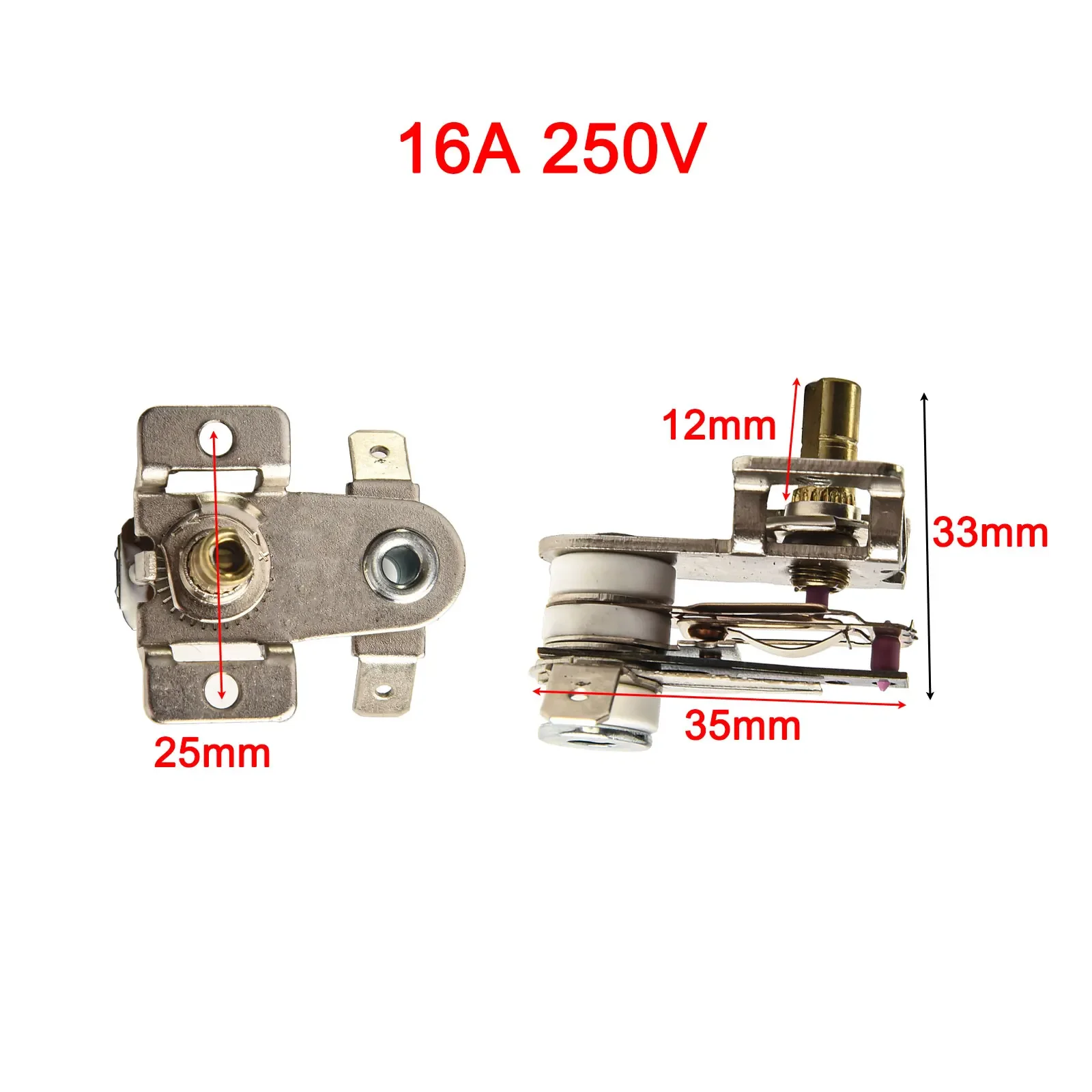 1pc Adjustable Temperature Switch Heating Bimetal Thermostat KST-168 16A/250VAC For Electric Heaters/Electric Irons/Rice Cookers