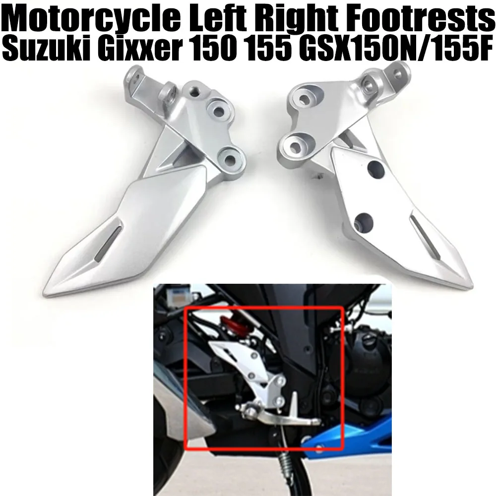 Reposapiés izquierdo y derecho para motocicleta, soporte para Pedal, soporte para Suzuki Gixxer 150 155 GSX150N/155F