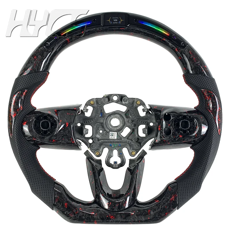 Carbon Fiber Steering Wheel for BMW MINI COOPER JCW F54 F55 F56 F57 F58 R56 57 58 60 Without airbags - view 2