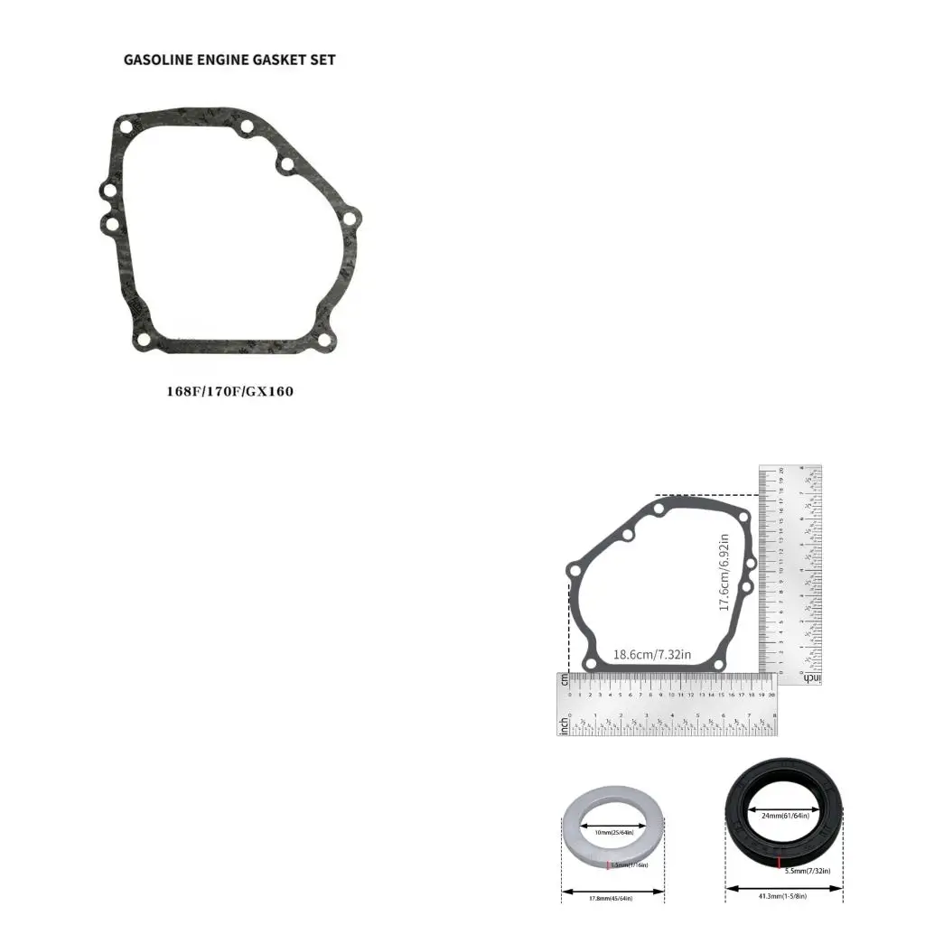 XA6H Oil Seal And Gasket For Side Cover For Predator 212 212Cc 196Cc Engines 11381-ZH8-801 11381-ZE1-800 90601-ZE1-000