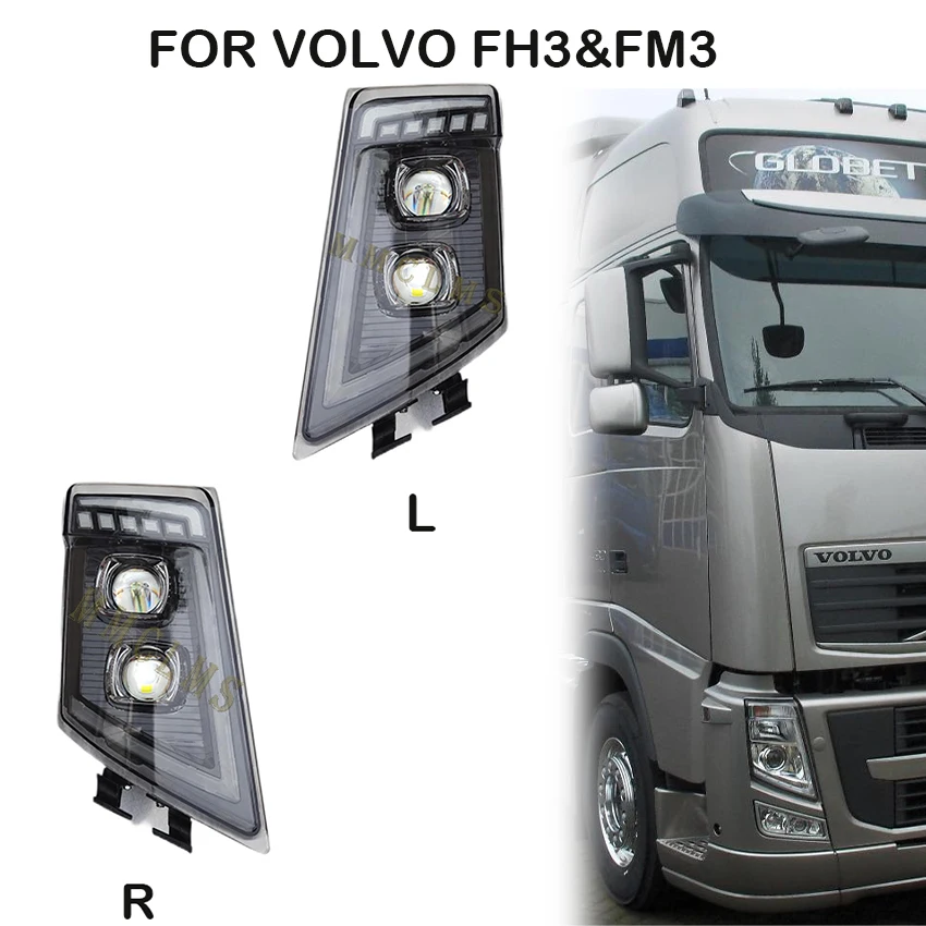 1 Pair Truck Led Head Light For VOLVO FH13 FH16 FM500 FH500 Truck  E APPROVE 21035537 21035638