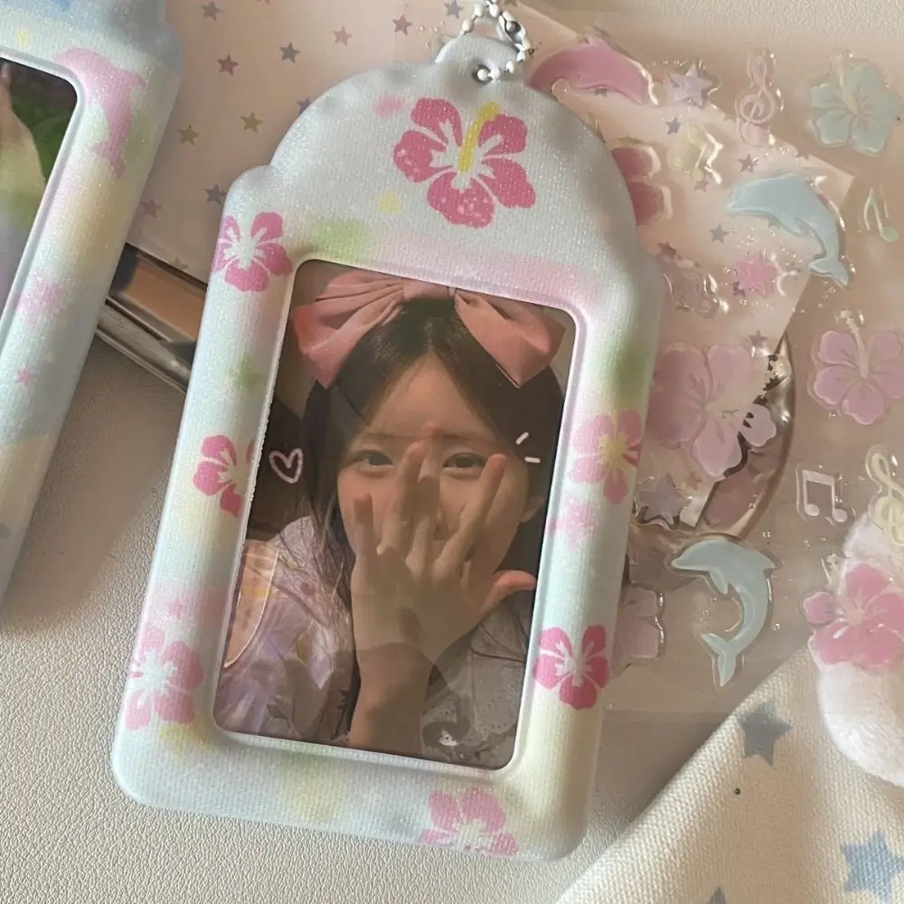 Fashion 3 inch Kpop Photocard Holder Mini PVC Idol Photo Frame Gift Flowers Card Holder