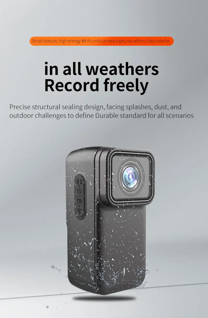 Mini Action Camera 4k Hd Wifi With 6-axis Stabilization Wearable_voghion.com