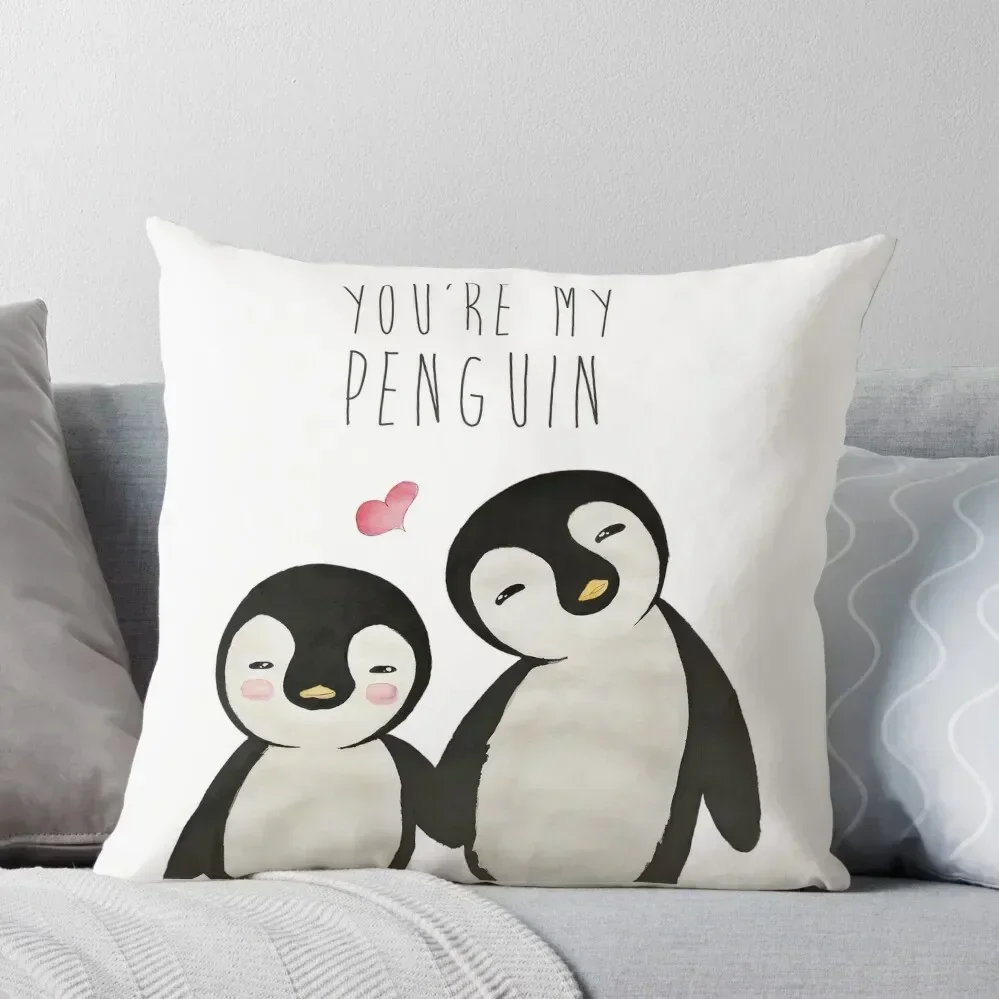 

You are my Penguin When Penguins are in Love Throw Pillow Sofa Pillow Cover autumn decoration Rectangular Cushion Cover pillow