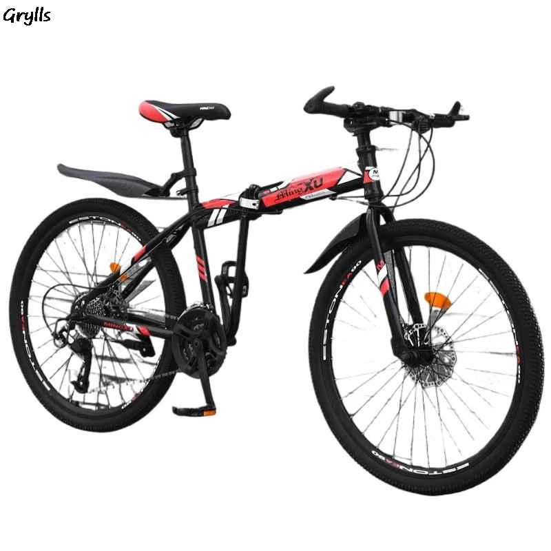 AliExpress oeny Grylls Folding Road Mountain Bike Dual Shock Absorbance Variable Speed Light Men's and Women's Bikes