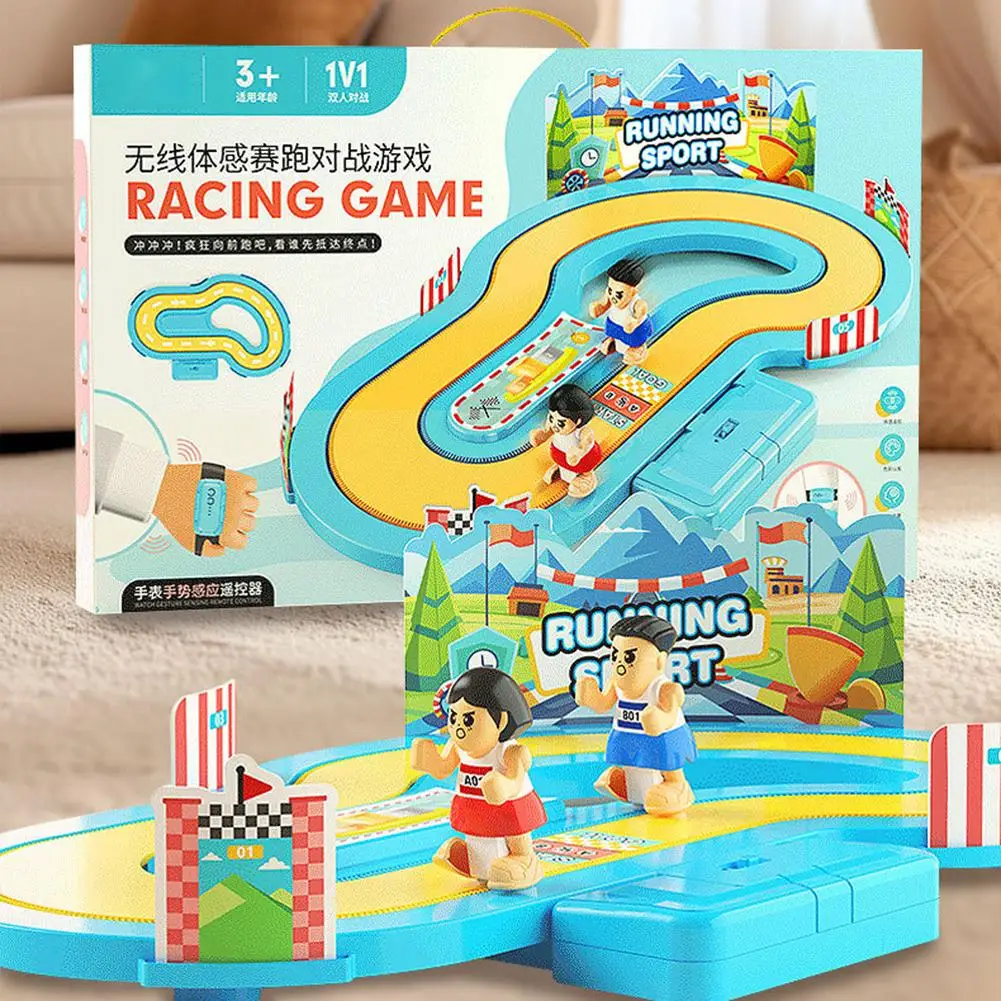 Wireless Motion Sensing Racing Board Wireless Body Sensing Competition Running Table Game Toy Two-Person Competitive Motion Toys