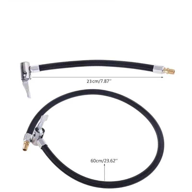 ท่อเติมลมยางจักรยานรถจักรยานยนต์ MTB หัวฉีดเชื่อมต่อที่รวดเร็วปั๊มลมหลอดขยายอะแดปเตอร์ล็อคลมเชย