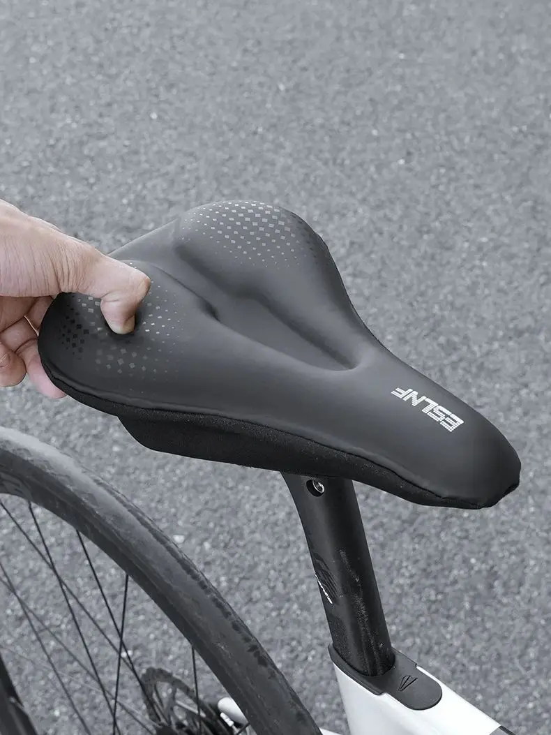 AliExpress ESLNF Bicycle Seat Cover - Soft Padding for Road Bikes, Gel Shock Absorption, Thickened & Comfortable, Suitable for Mountain Bik