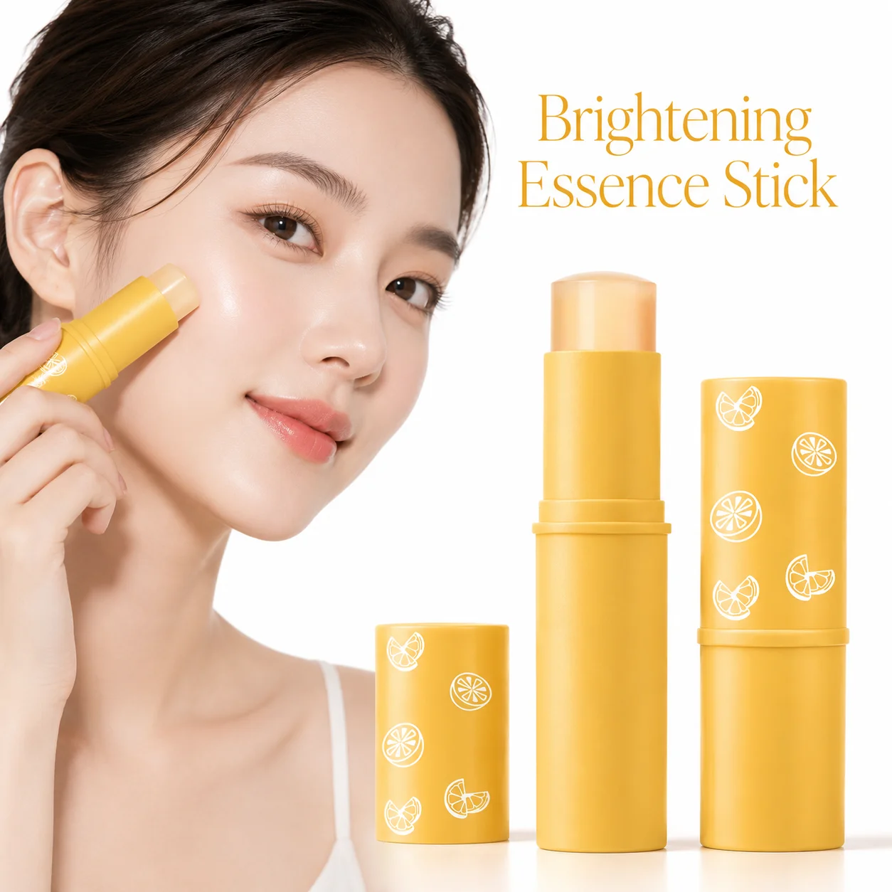 Brightening Face Serum Stick Deep Moisturizing Solid Essence Balm for Dull Uneven Skin Portable Hydrating Facial Skin Care
