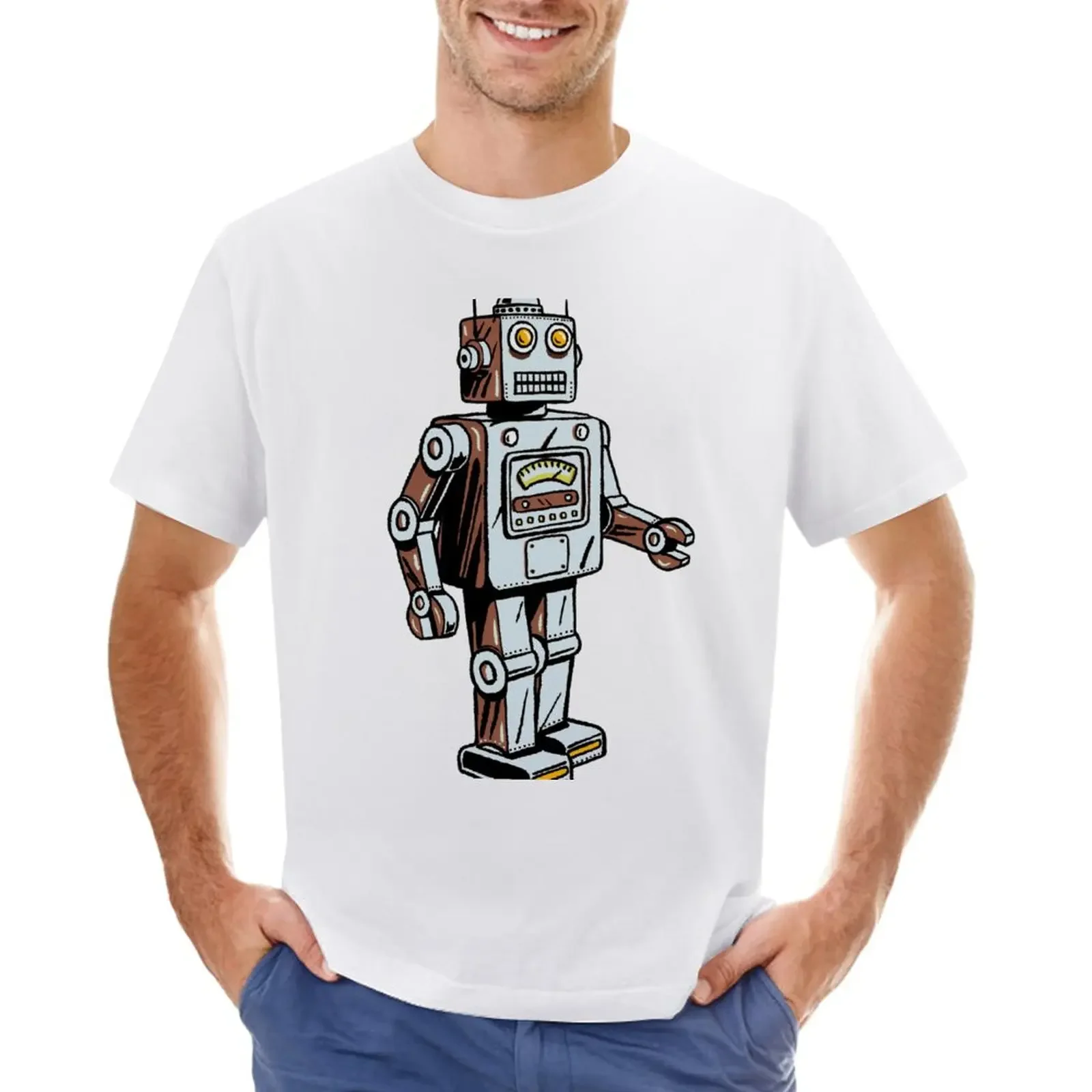 Retro Toy Robot T-Shirt plain vintage t shirts men