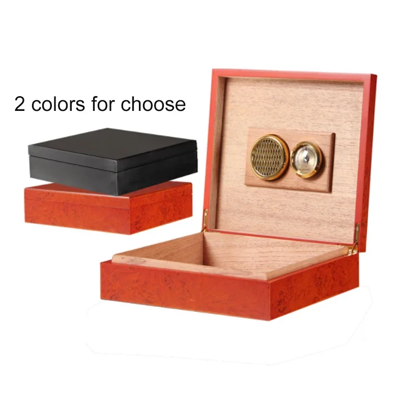 

Cedar Wood Cigar Humidor Box with Hygrometer, Humidifier, Adjustable Clapboard, Cigar Case, Storage Box, Smoking Gift