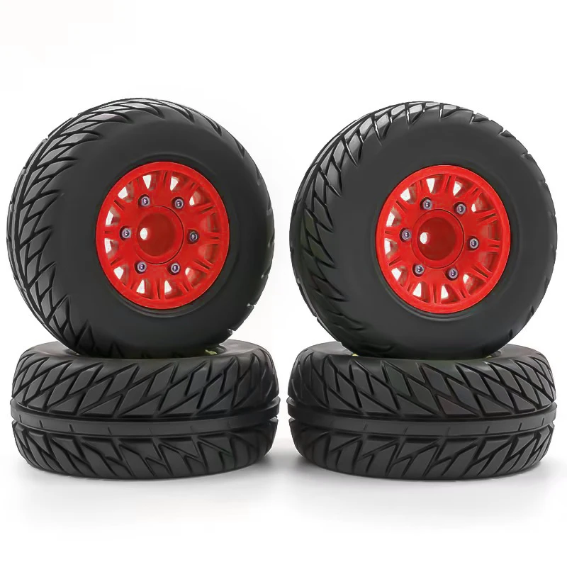1/10 RC Short Course Truck Tires for All Terrain，Suitable for TRAXXAS Slash4X4 ARRMA SENTON 4X4 V3 Losi Ford Raptor Baja Rey