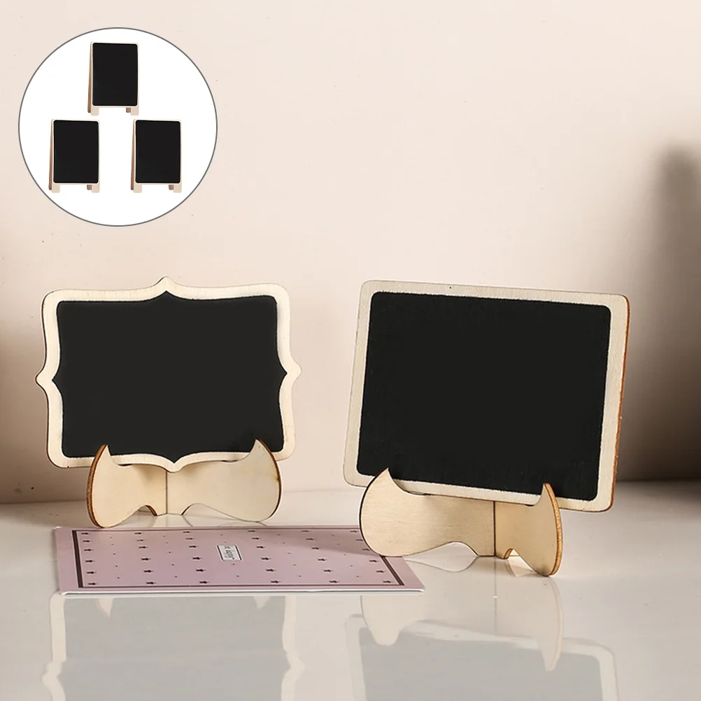 

3 Pcs Message Board Display Boards Wooden Blackborads Memo Writing Standing Blackboards Bill