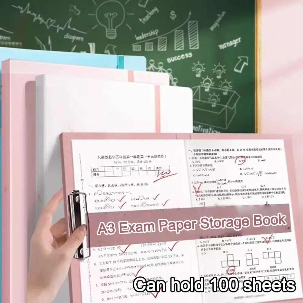 New Strap Desig A3 File Folder Multifunction Waterproof Classification Organizer File Contract Folder Student