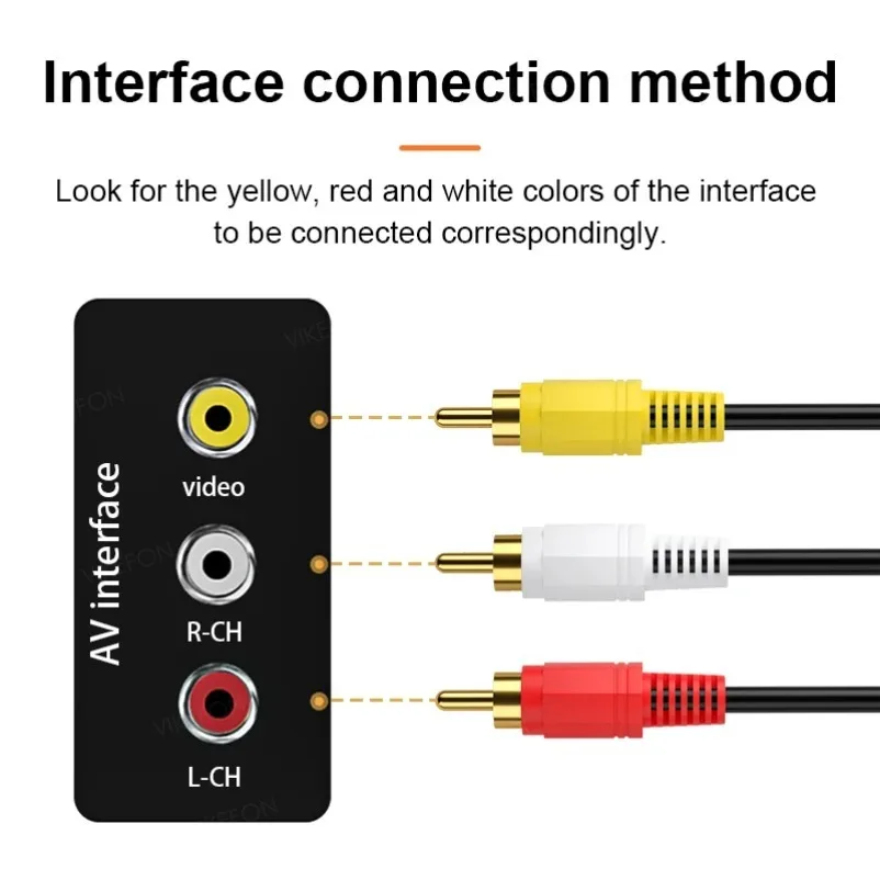 VIKEFON 3RCA Male to 3 RCA Male Composite Audio Video AV Cable Plug 3X RCA Retail & Wholesale 1.5M 3M 5M 10M 15M 20M 10 FT