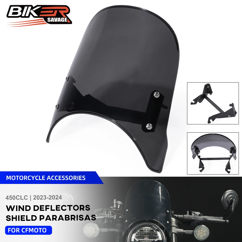 For CFMOTO 450CL-C Windscreen Windshield 450CLC 2023+ Motorcycle Parts Wind Shield Screen Wind Deflectors Windshield Pare-brise