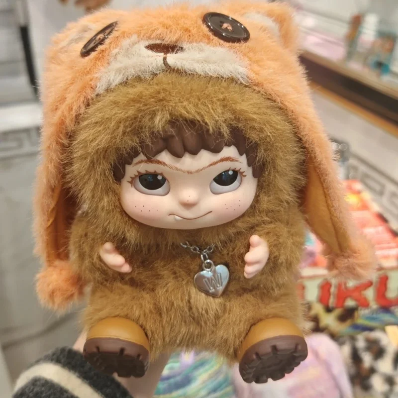 Genuine Miniso Wakuku Trendy Plush Toy Figure Blind Box Display Item Soft Stuffed Doll Girlsgift Collectible Miniature Figurine