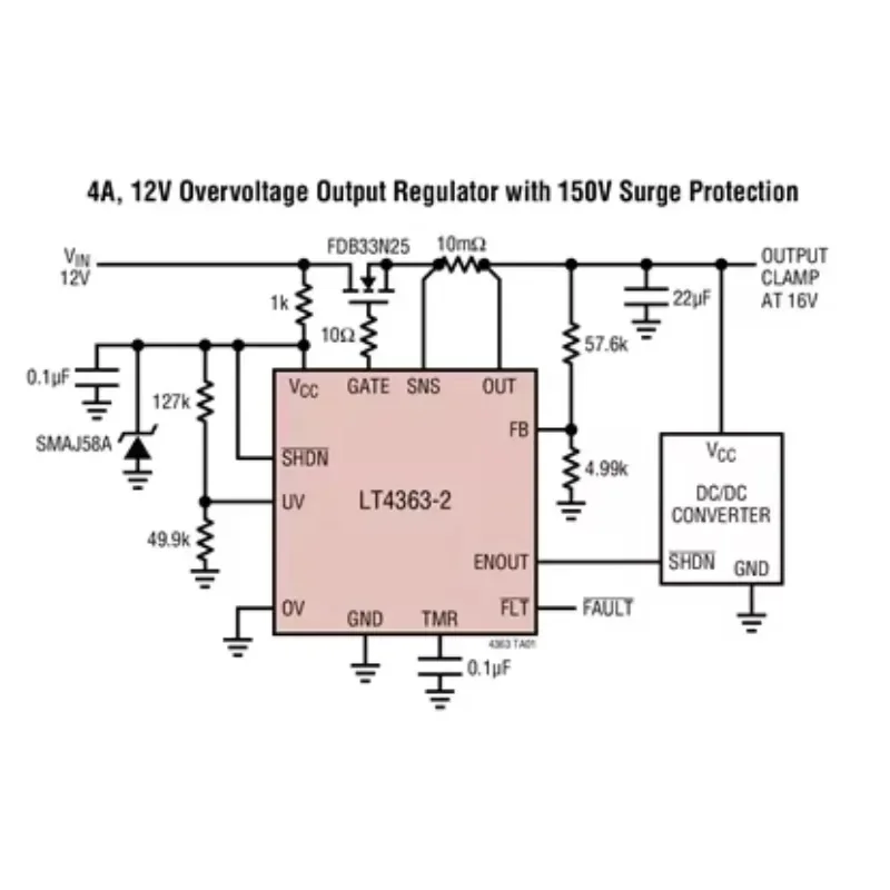 LT4363CS-1 LT4363IS-1 LT4363HS-1 LT4363 - High Voltage Surge Stopper with Current Limit