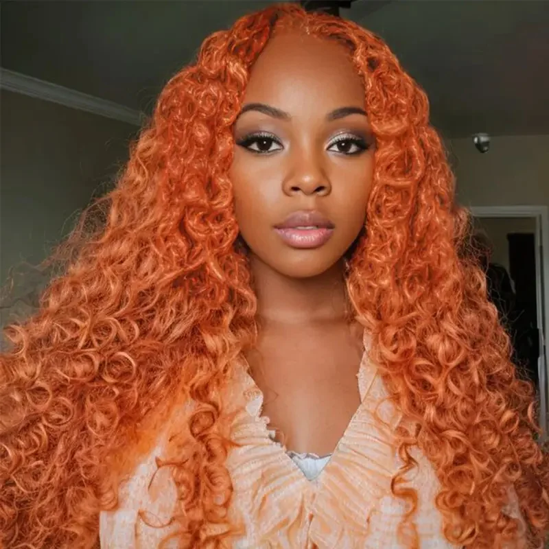 Pelucas de cabello humano de onda profunda, postizo de encaje Frontal transparente, 350 densidad, 13x6, 13x4