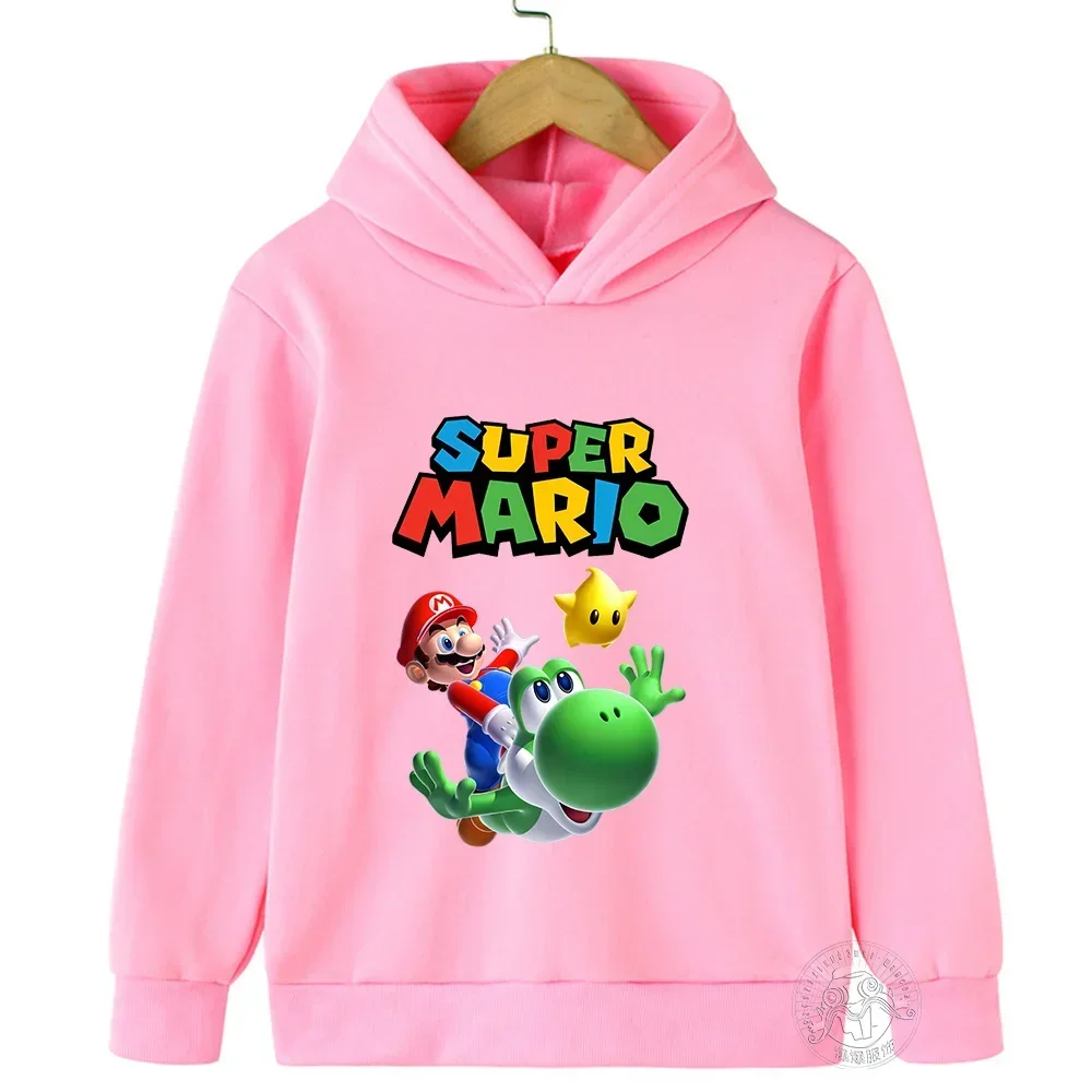 

Super Mario Creative Printed Children's Clothing Street Casual Brother Sweatshirt Outdoor Sports 3-14 Years Old Brother Hoodie