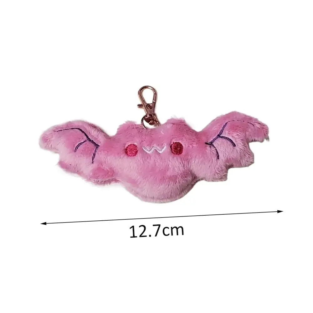 Nuovo portachiavi farcito con pipistrello in peluche, mini bambola di peluche, ciondolo per borsa di Halloween, accessorio chiave multicolore