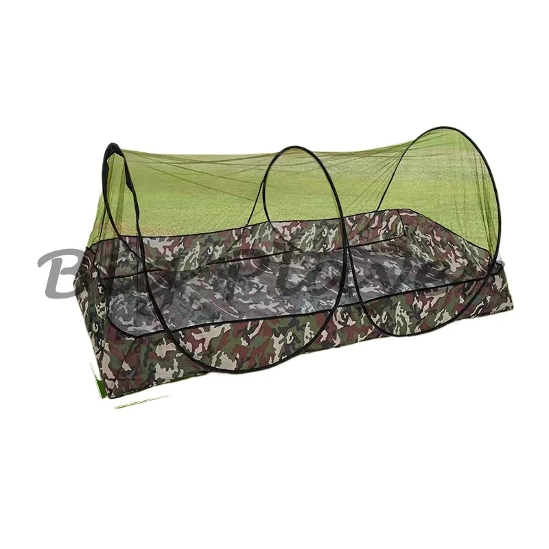 Foldable portable mosquito netwith bottom zipper toprevent mosquito bites. Use meshmosquito net for outdoor camping and home use