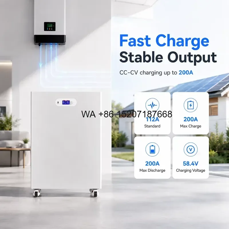 Wmwmnu for 51.2V 15Kwh 20KWH 30KWH Lifepo4 Lithium Solar Battery 48V 280Ah 300Ah Lithium Ion Battery Pack Home Energy Storage