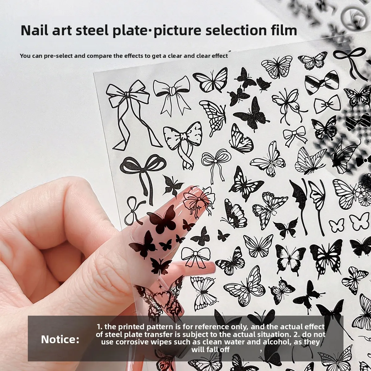 Lace Butterfly Flower Pattern Nail Art Stamping Plate with Clear Silicone Stamper DIY Nail Transfer Manicure Tool