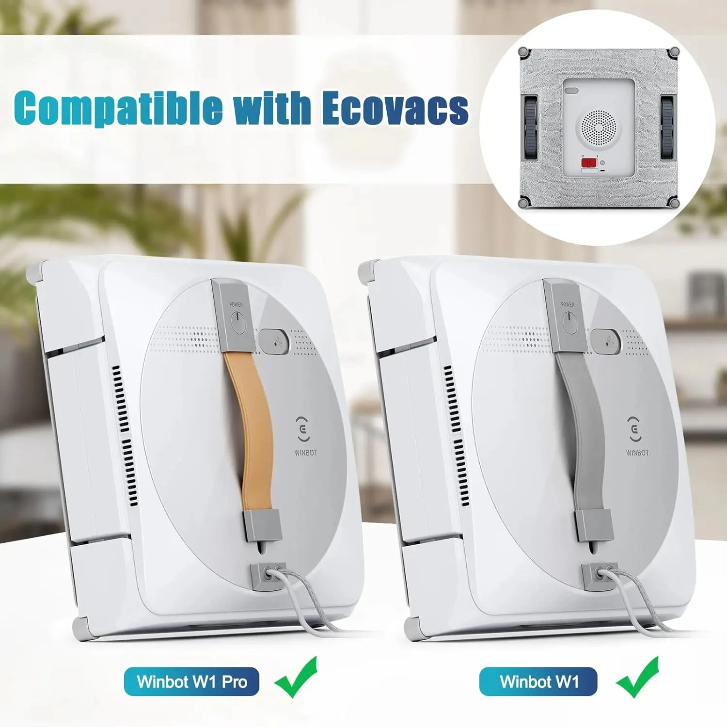 Compatible For ECOVACS WINBOOT W2 / W2 OMNI Replacement Parts Accessories Microfiber Mop Pad Cloth