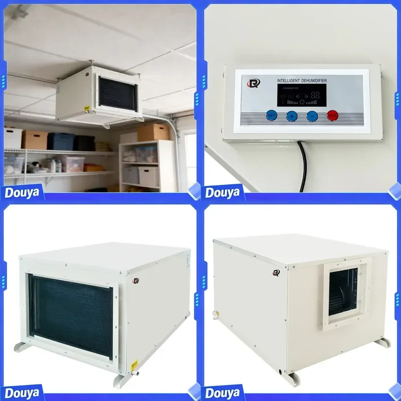 60L/D Commercial Ceiling Mounted Dehumidifier Energy Saving Ducted Air Dehumidifier OEM for Warehouse Basement Indoor Pool