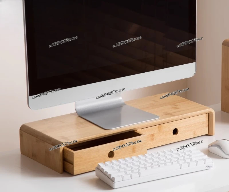 Computer Heightening Rack Monitor Rack Desktop Drawer Storage Box Bamboo Shelf Notebook Monitor