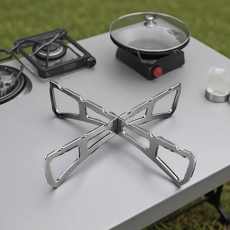 Steel Cookware Steamer Rack, Outdoor Cooking Stand, Airfryer Grill Accessories for Kitchen Use