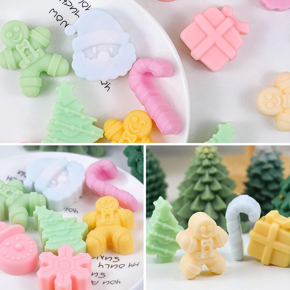 Stampo per cioccolato Stampo in silicone per albero di Natale Stampo per sapone fatto a mano Stampo per prodotti in cera Stampo per sapone fatto a mano Stampo in resina Stampo per pupazzo di neve