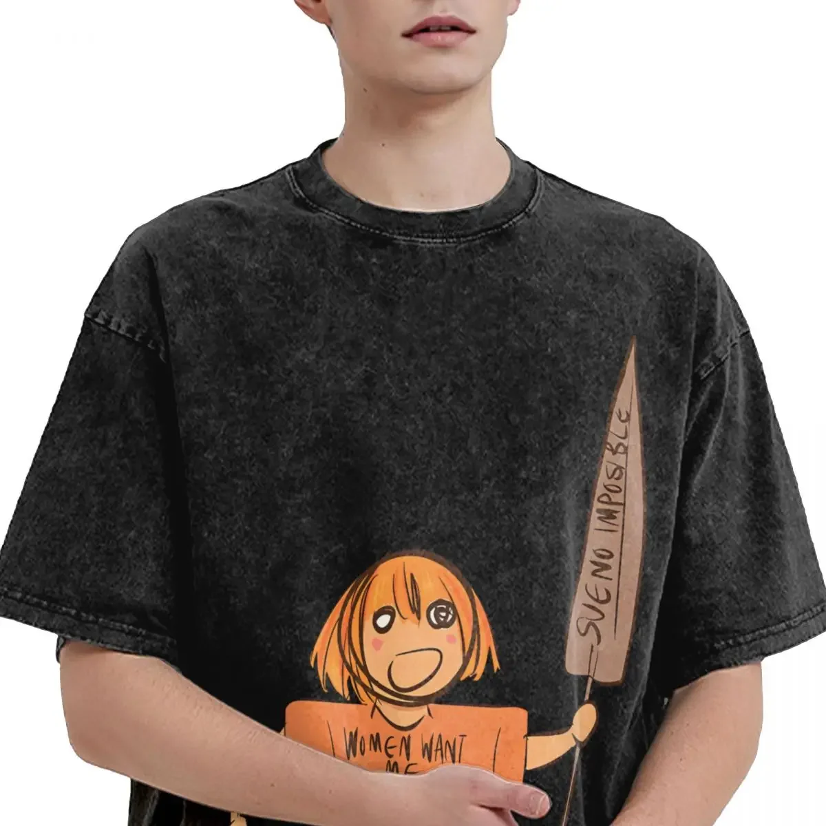 مضحك دون كيشوت من شركة Limbus تي شيرت رجالي مطبوع بلايز فضفاضة ونحيفة تناسب القمصان النسائية