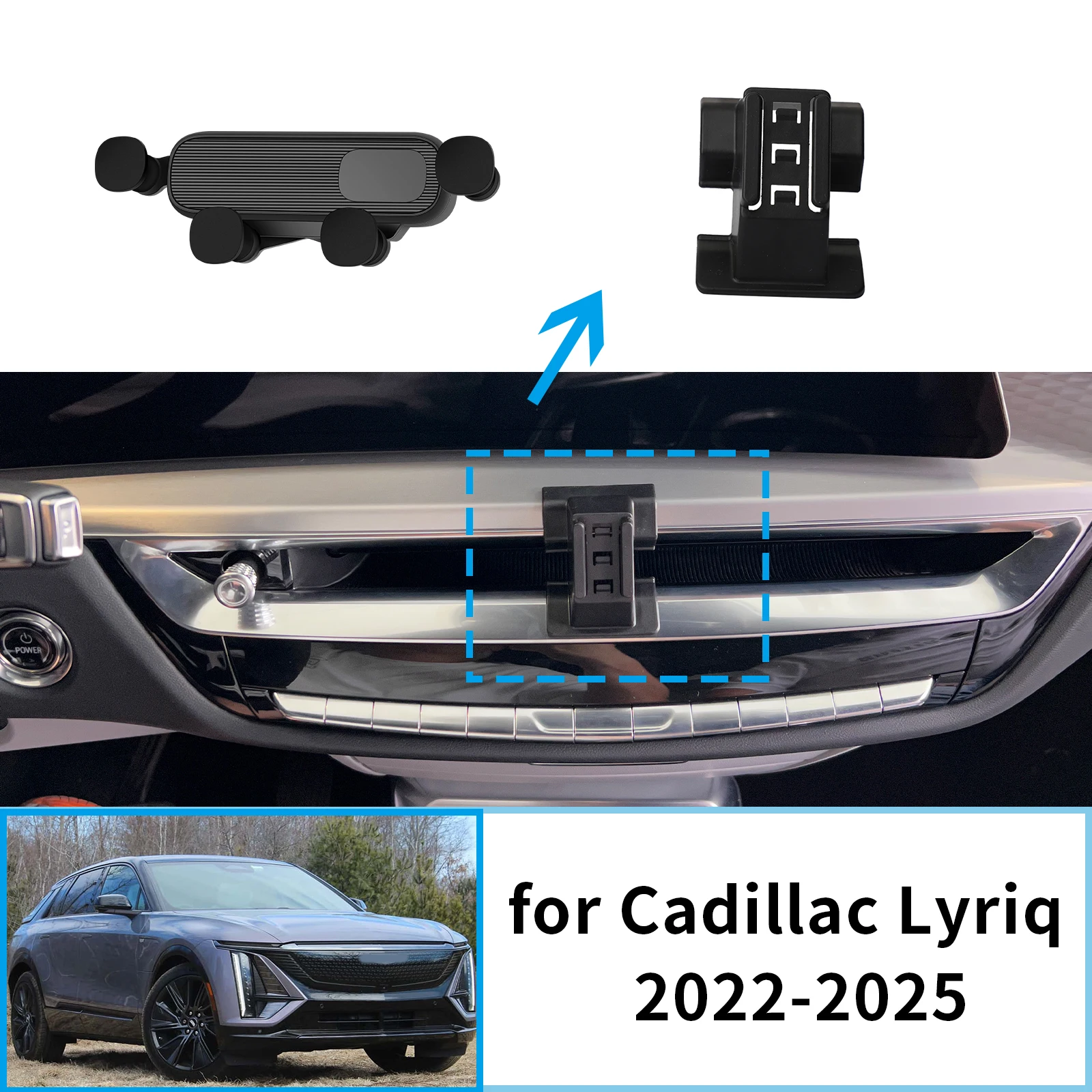 

Car Mobile Phone Holder for Cadillac Lyriq L234 2022 2023 2024 2025 GPS Bracket Navigation Stand Auto Accessories