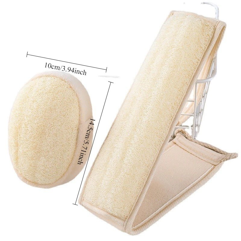 Luffa Reiben Waschlappen Badetuch Bürste für Rückenhandtücher Peeling Peeling Dusche Körper Badezimmerzubehör