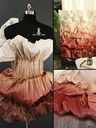 Pleated Fabric Handmade DIY Texture Background Decorative Prints Pleated Modeling Creative Fabrics Per Meter