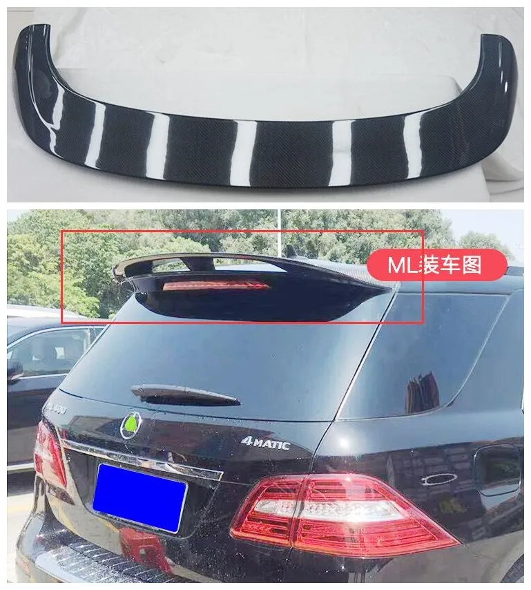 Fits For Mercedes Benz GLE w166 GLE320/300ML350 2016 -2019 High Quality Carbon Fiber Car Rear Trunk Lip Spoiler Wing