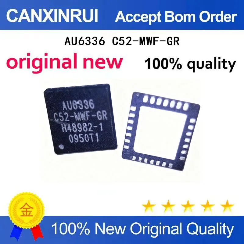 (5-100 Pieces) New stock AU6336 C52-MWF-GR right angle QFN package