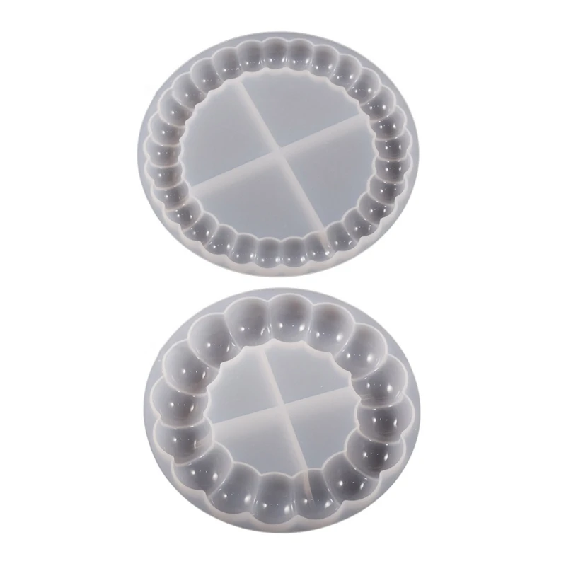 Half Bead Molds Round Silicone Mold Cup Mat Mold Circle Epoxy Casting Mold for Resin Home Decor